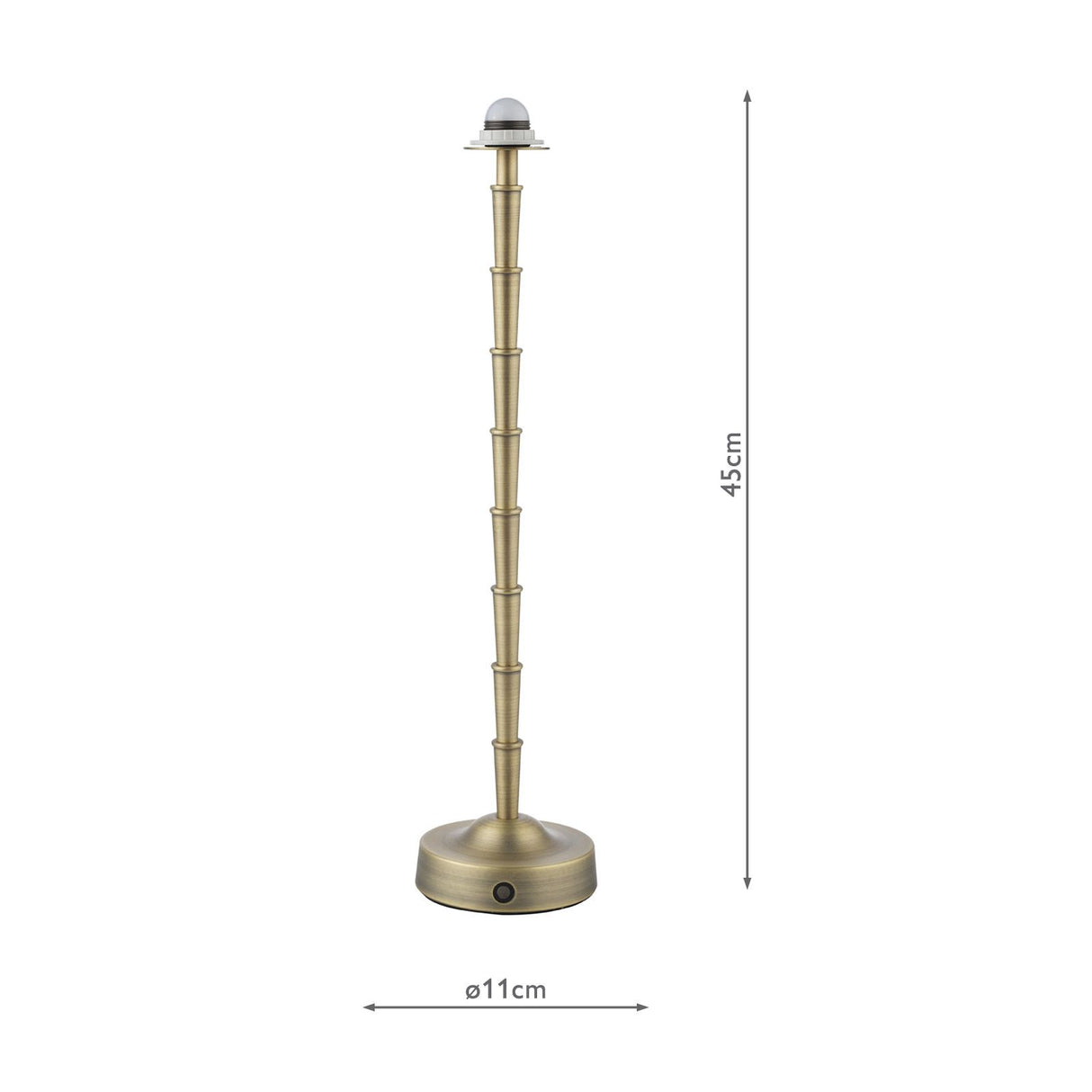 Wyman Large Rechargeable Table Lamp Antique Brass Base Only LED