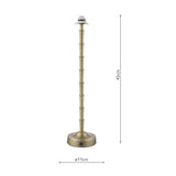 Wyman Large Rechargeable Table Lamp Antique Brass Base Only LED