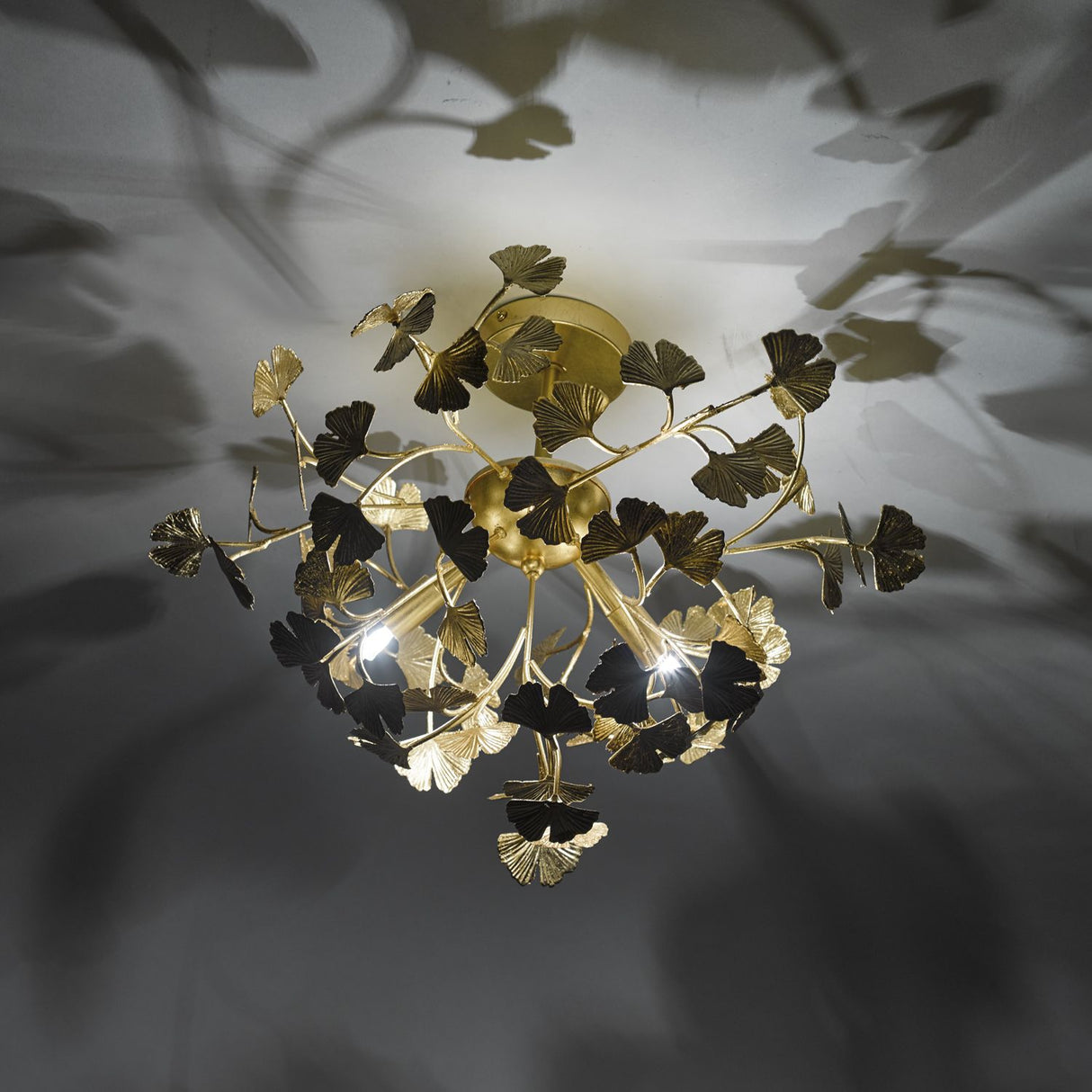 Yadira 4 Light Semi Flush Gold Leaf