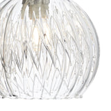 Yasmin Wall Light Polished Chrome and Ribbed Glass