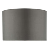 Zeya Grey Faux Silk Drum Shade 37cm