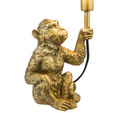 Zira Monkey Table Lamp Gold With Shade