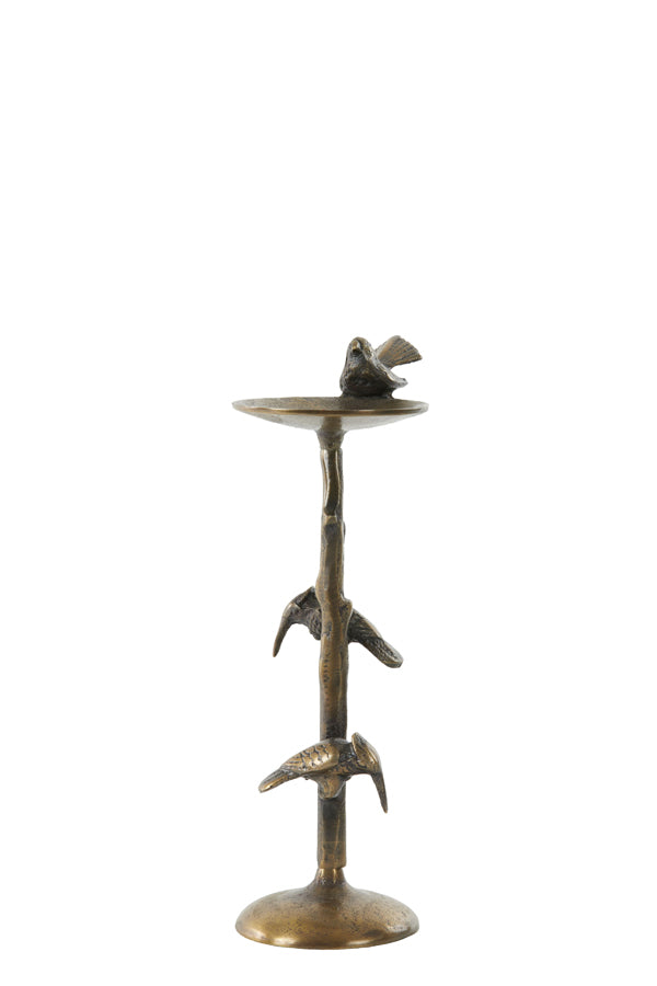 Antique Bronze Bird Candle Holder, 17.5x11.5x34.5 cm