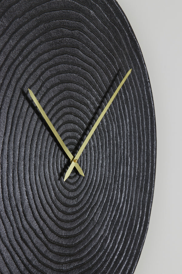 Vintage Black Cervino Wall Clock - 74 cm Diameter