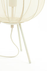 Artisan Sandstone Plumeria Table Lamp Ø34x60 cm