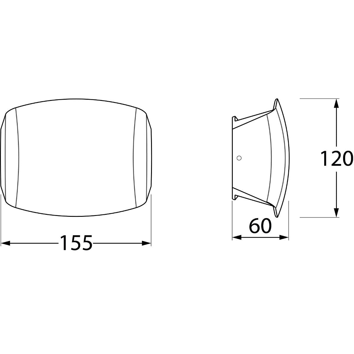 Abram 150 3.5W R7s LED CCT, Up & Down Wall Light, White/Clear