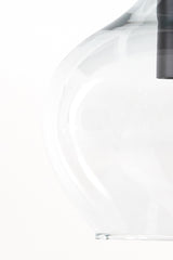 Elegant 5-Light Chandelier Ø61x66 cm Rakel - Matte Black & Clear Glass