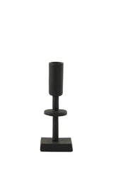 Elegant Kabira Matte Black Candle Holder, 6x6x17 cm