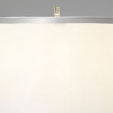 Elegant Aegeus Table Lamp with Polished Nickel and Marble Base, Includes Shade