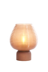 Alenna Glass Brown LED Table Lamp 18x23 cm