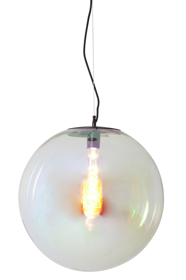 Medina Glass Rainbow Hanging Lamp Ø48 cm with Black Accents