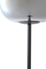 Smoked Glass and Black Floor Lamp, 35cm x 160cm, Julia Collection
