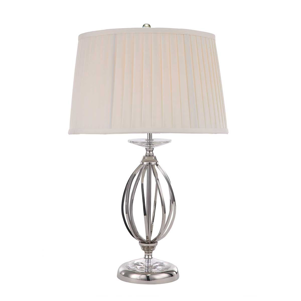 Polished Nickel Aegean Table Lamp with Hand-Forged Accents