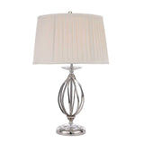 Polished Nickel Aegean Table Lamp with Hand-Forged Accents