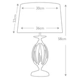 Polished Nickel Aegean Table Lamp with Hand-Forged Accents
