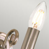 Aegean Aged Brass Wall Light with Cut Glass Accents