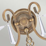 Aegean Twin Light Wall Sconce in Aged Brass Finish