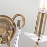 Aegean Twin Light Wall Sconce in Aged Brass Finish