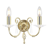 Aegean Dual Light Wall Fixture in Polished Brass