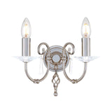 Aegean Double Light Wall Sconce in Polished Nickel