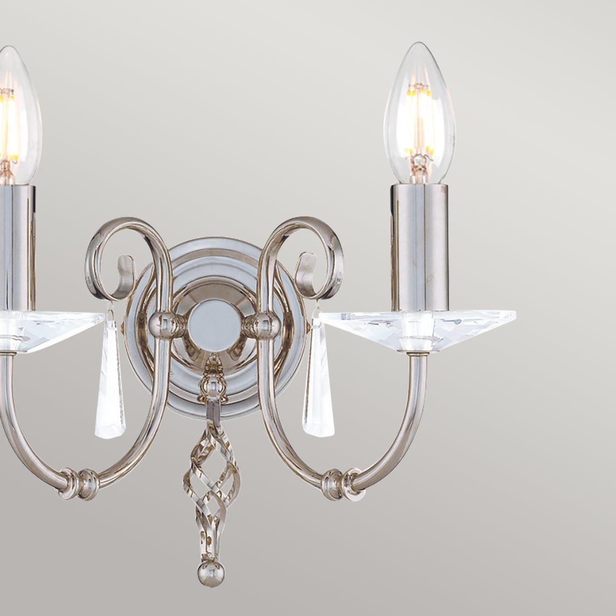 Aegean Double Light Wall Sconce in Polished Nickel