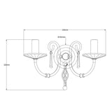 Aegean Double Light Wall Sconce in Polished Nickel