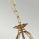 Aegean Vintage Antique Chandelier with Aged Brass Finish and Cut Glass Accents