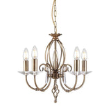 Timeless Aegean 5-Light Antique Chandelier in Aged Brass Finish