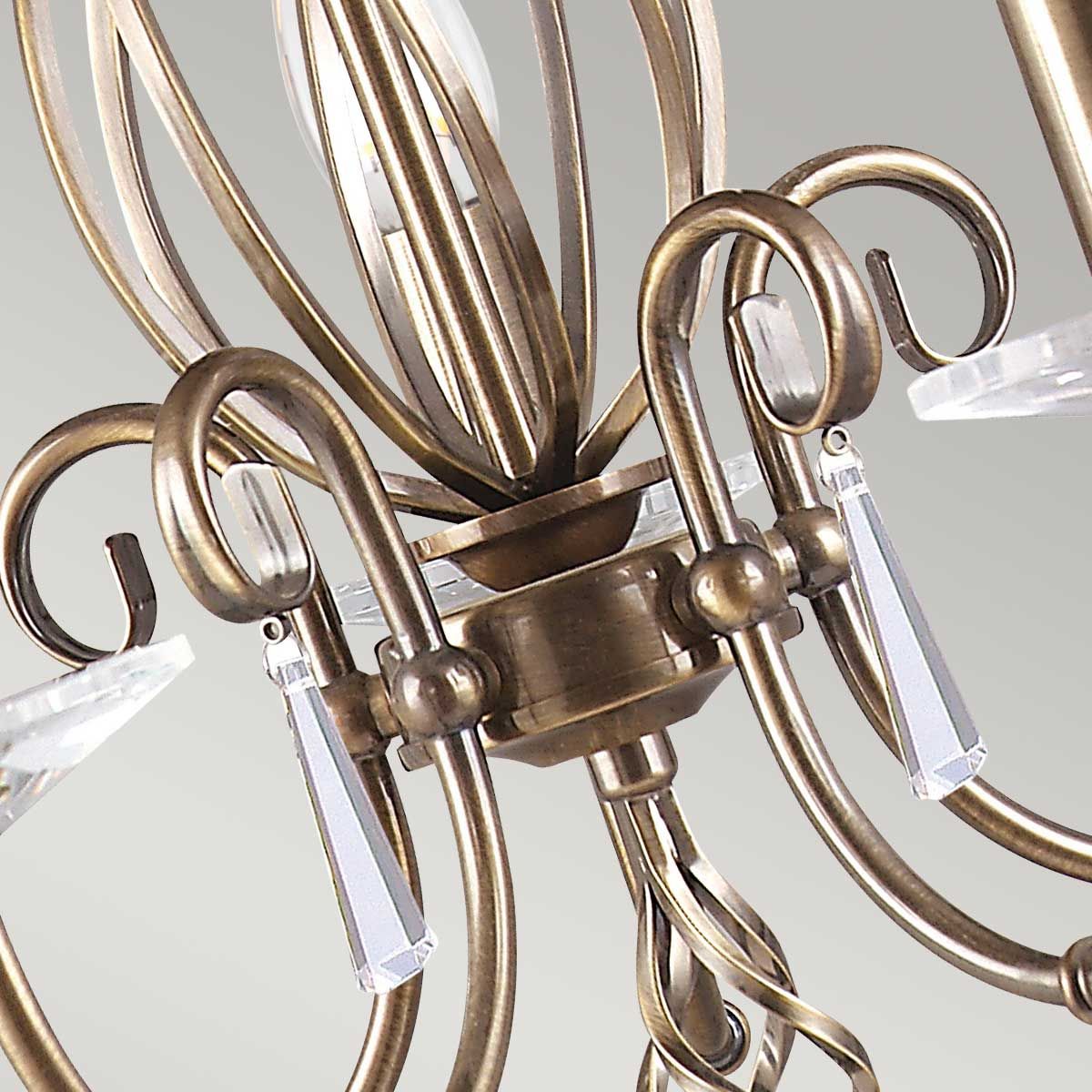 Timeless Aegean 5-Light Antique Chandelier in Aged Brass Finish