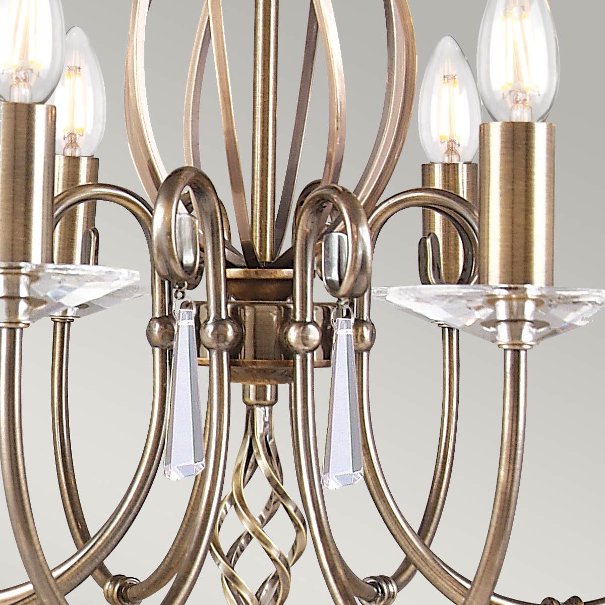 Aegean 8-Light Antique Brass Chandelier with Vintage Elegance