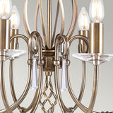 Aegean 8-Light Antique Brass Chandelier with Vintage Elegance