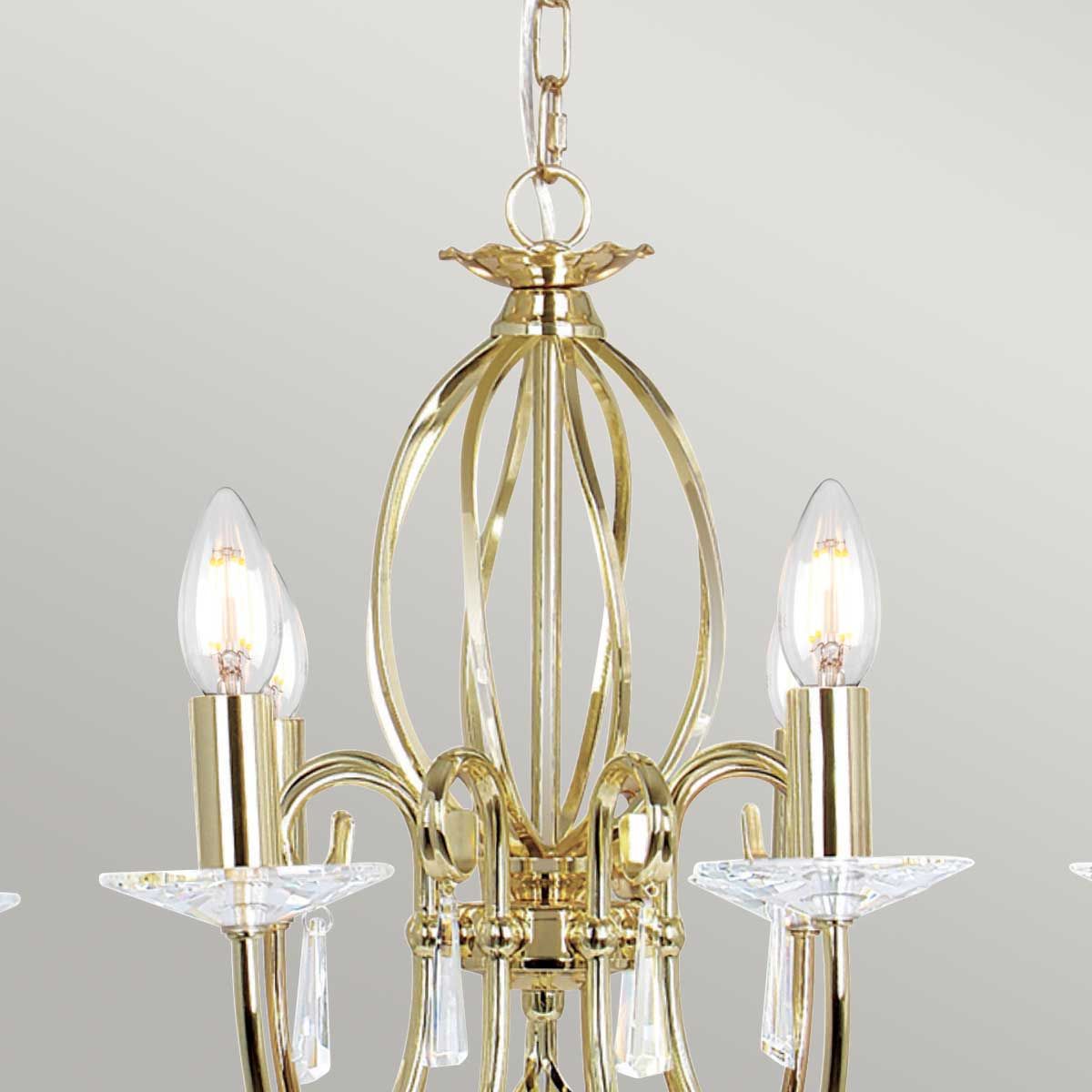 Aegean 8-Light Vintage Antique Chandelier in Polished Brass Finish