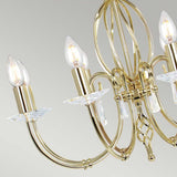 Aegean 8-Light Vintage Antique Chandelier in Polished Brass Finish