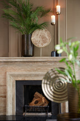 Elegant Brown Marble Sculpture on Base - Dimensions 35x10x51.5 cm
