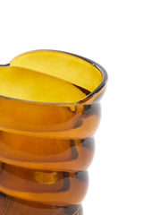 Amber Glow Malea Glass Tealight Holder 10.5x7x12.5 cm