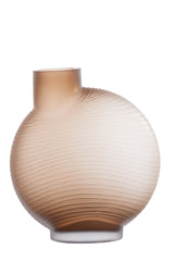 Elegant Brown Torna Glass Vase - 36 cm Tall