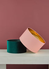 Akavia Green Velvet Drum Shade 35cm 35cm