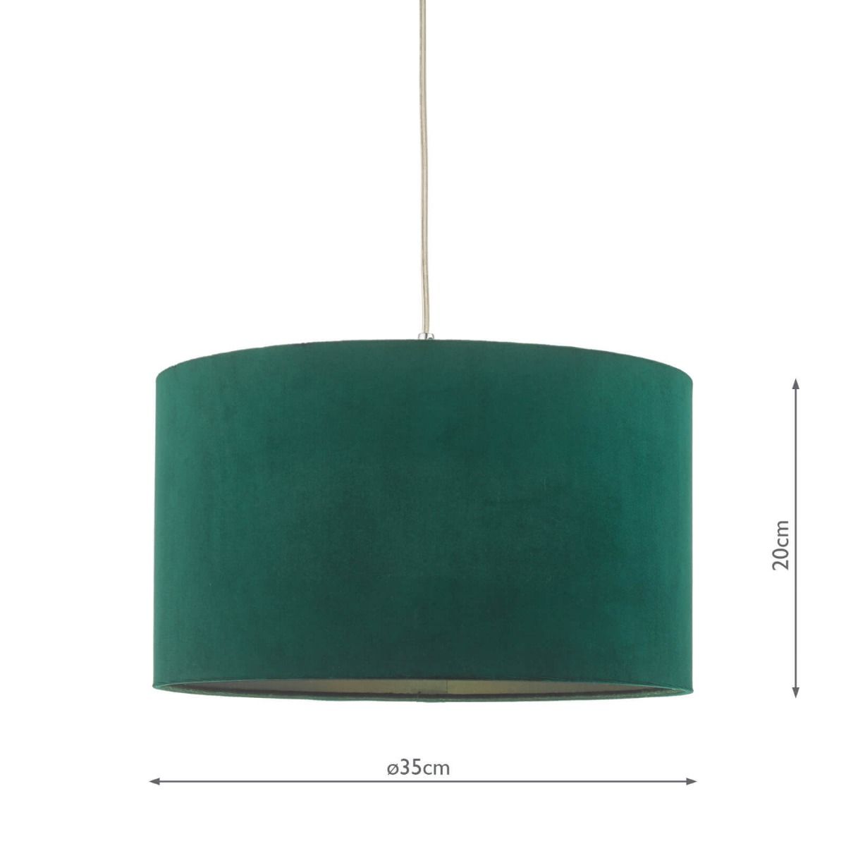 Akavia Green Velvet Drum Shade 35cm 35cm