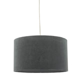 Akavia Grey Velvet Drum Shade 35cm 35cm