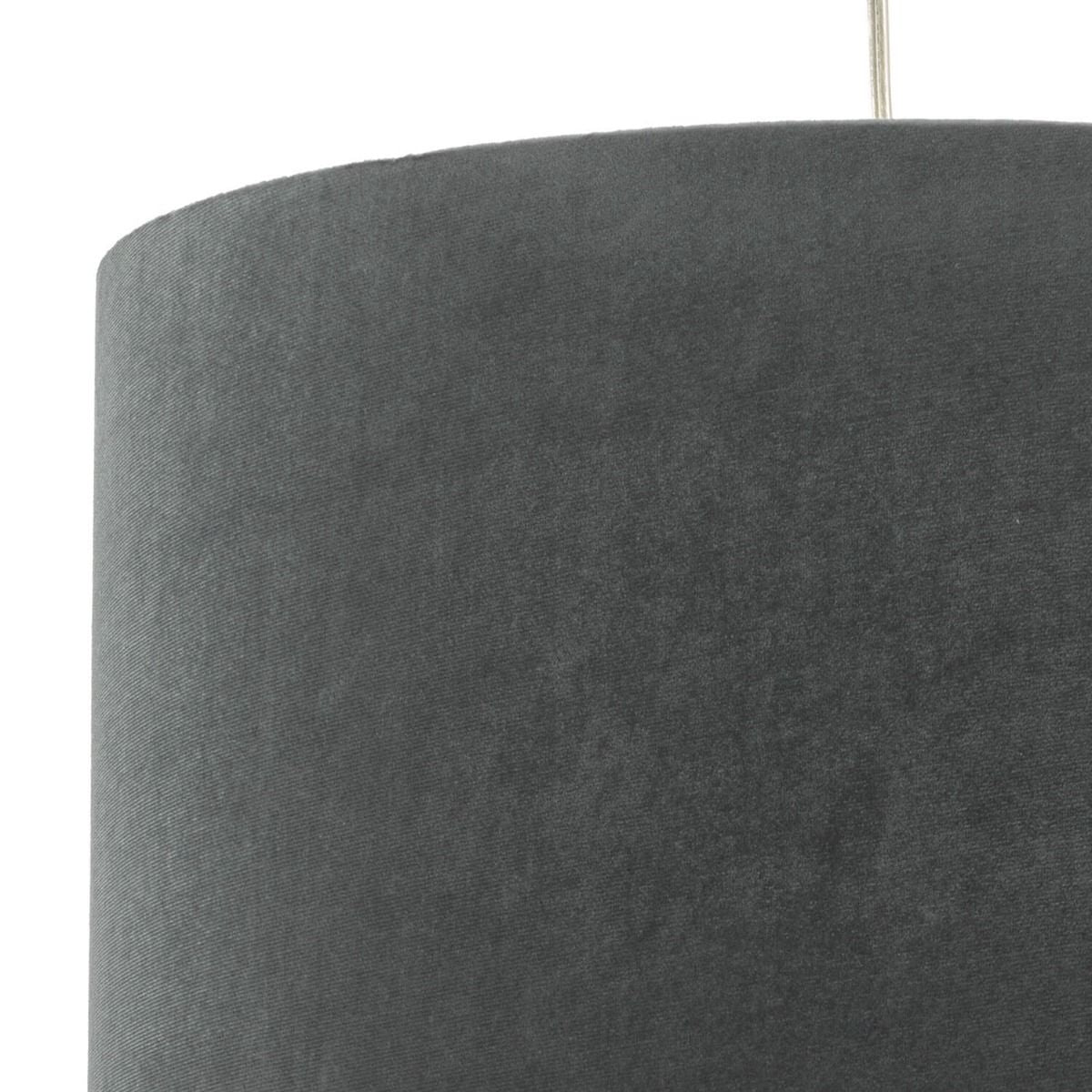 Akavia Grey Velvet Drum Shade 35cm 35cm