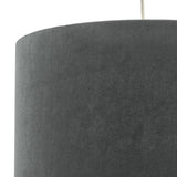 Akavia Grey Velvet Drum Shade 35cm 35cm