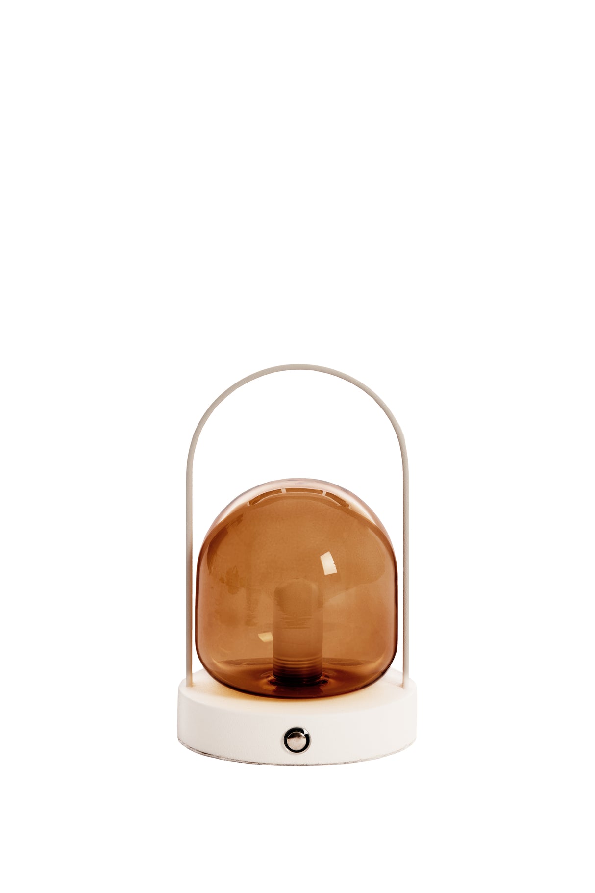 Vintage-inspired LED Glass Table Lamp, Brown & Cream Designs