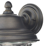 Aldgate Outdoor Wall Light Black/Gold Glass IP44