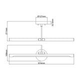 Alton Sleek Black 67cm LED Picture Light with Single Bulb