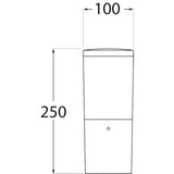 Amelia 250 8.5W E27 LED CCT, Bollard, Grey/Opal