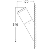Amelia FS 8.5W E27 LED CCT, Wall Bollard, Black/Opal