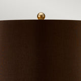 Amarilli Bronze Elegance Table Lamp with Clear Glass Accents