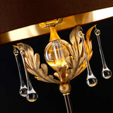Amarilli Bronze Elegance Table Lamp with Clear Glass Accents