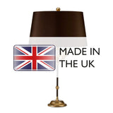 Amarilli Bronze Elegance Table Lamp with Clear Glass Accents