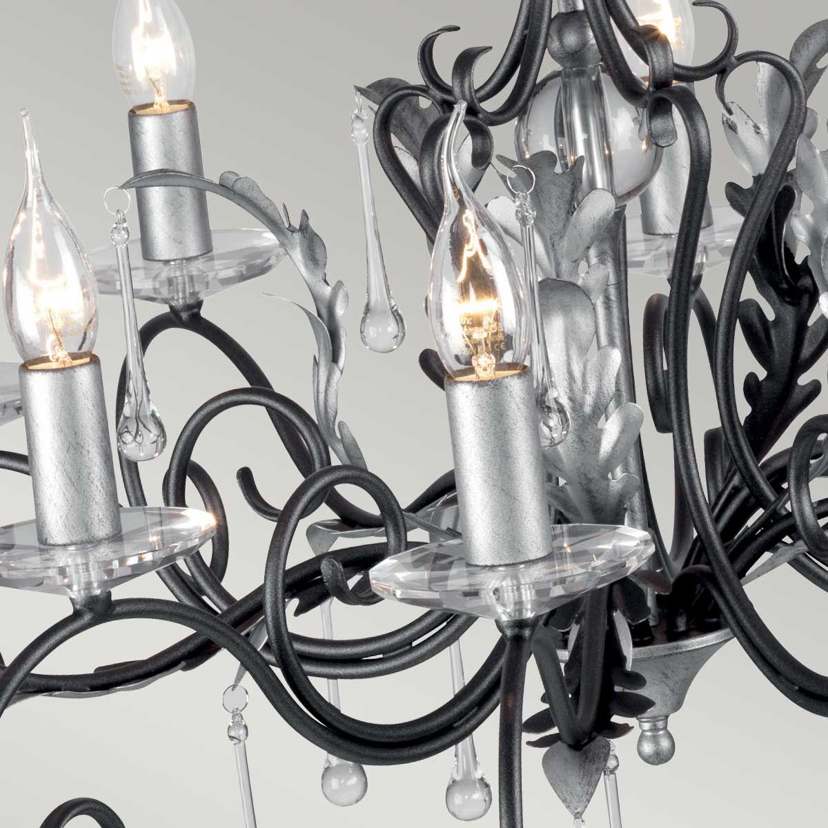 Amarilli Elegance Black Silver Chandelier